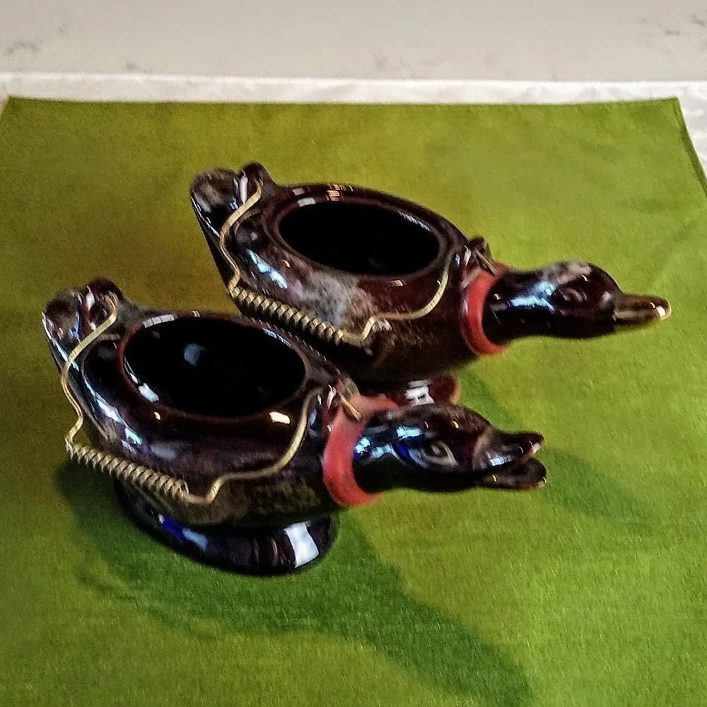 Vintage Porcelain Goose Duck Sugar Creamer Set